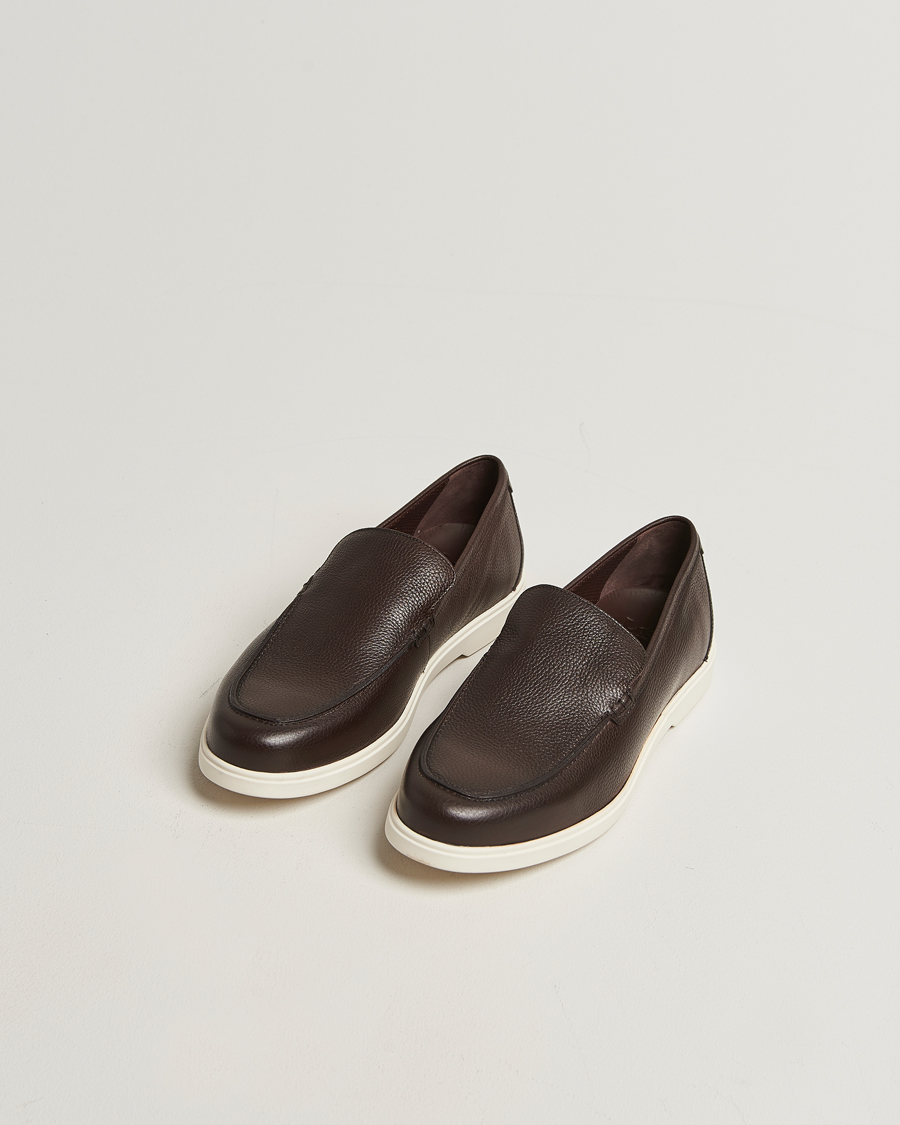 Homme | Loafers | Loake 1880 | Tuscany Grained Leather Loafers Dark Brown