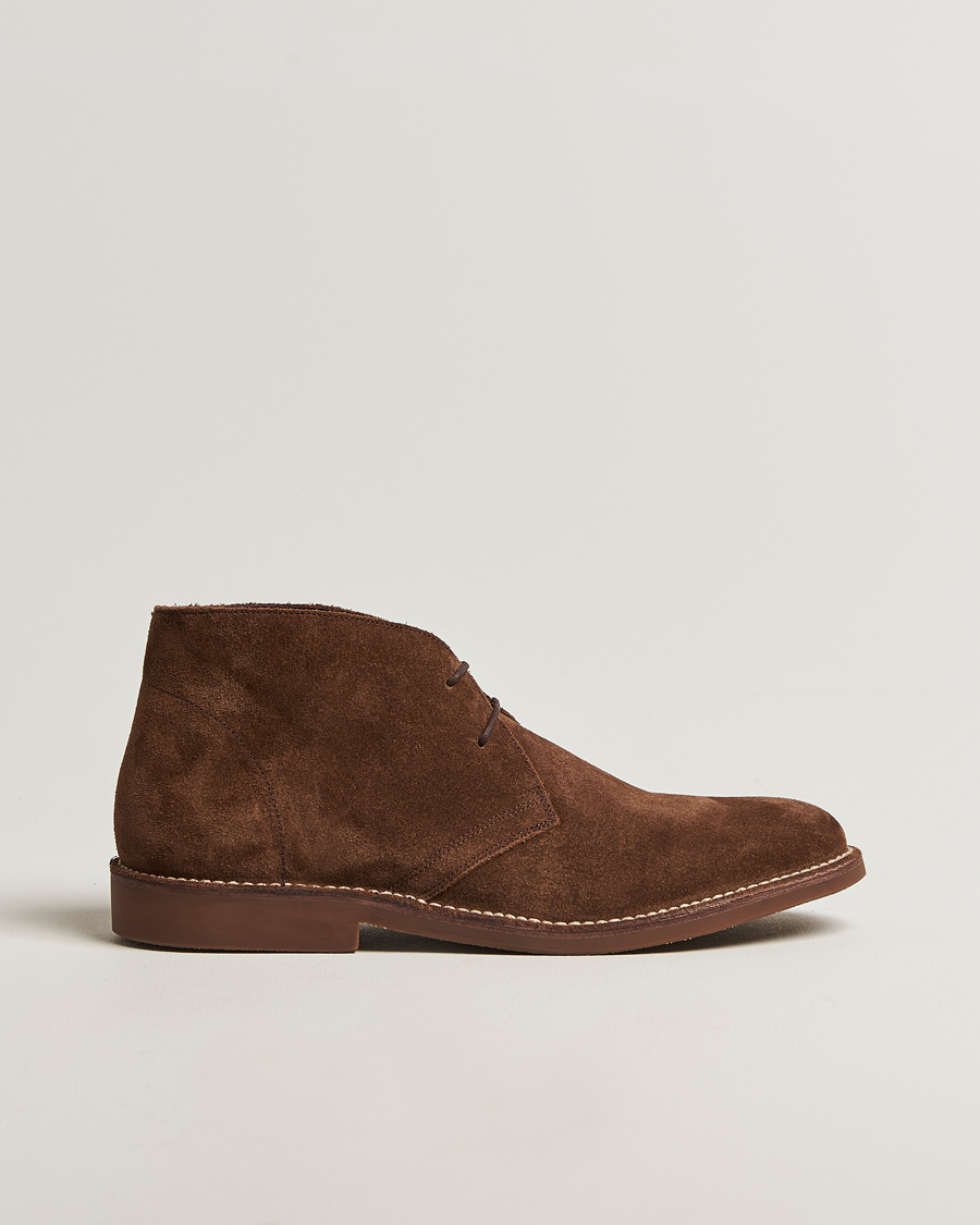 Homme | Bottes | Loake Shoemakers | Sahara Suede Chukka Dark Brown