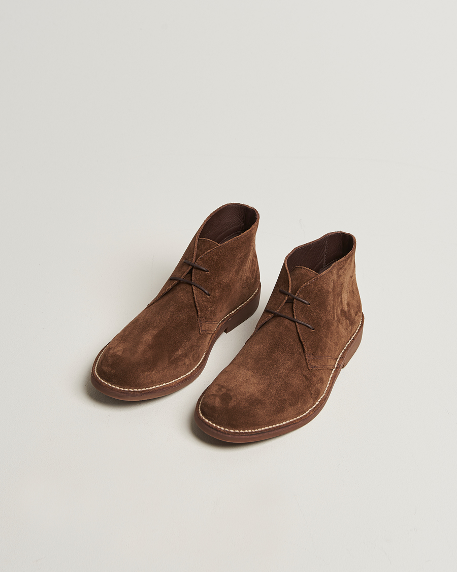 Homme | Bottes | Loake Shoemakers | Sahara Suede Chukka Dark Brown