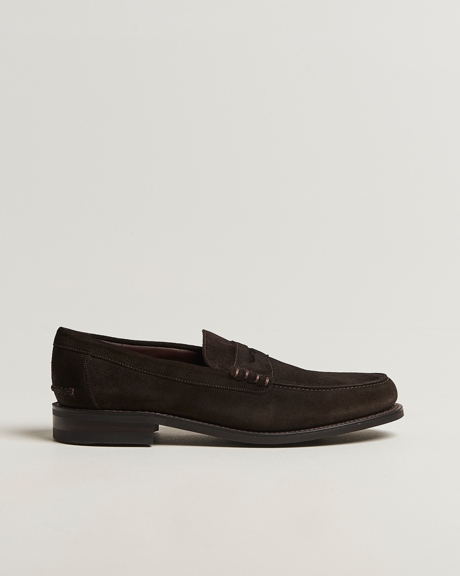 Homme | Loafers | Loake 1880 | Kingscliffe Suede Loafer Dark Brown