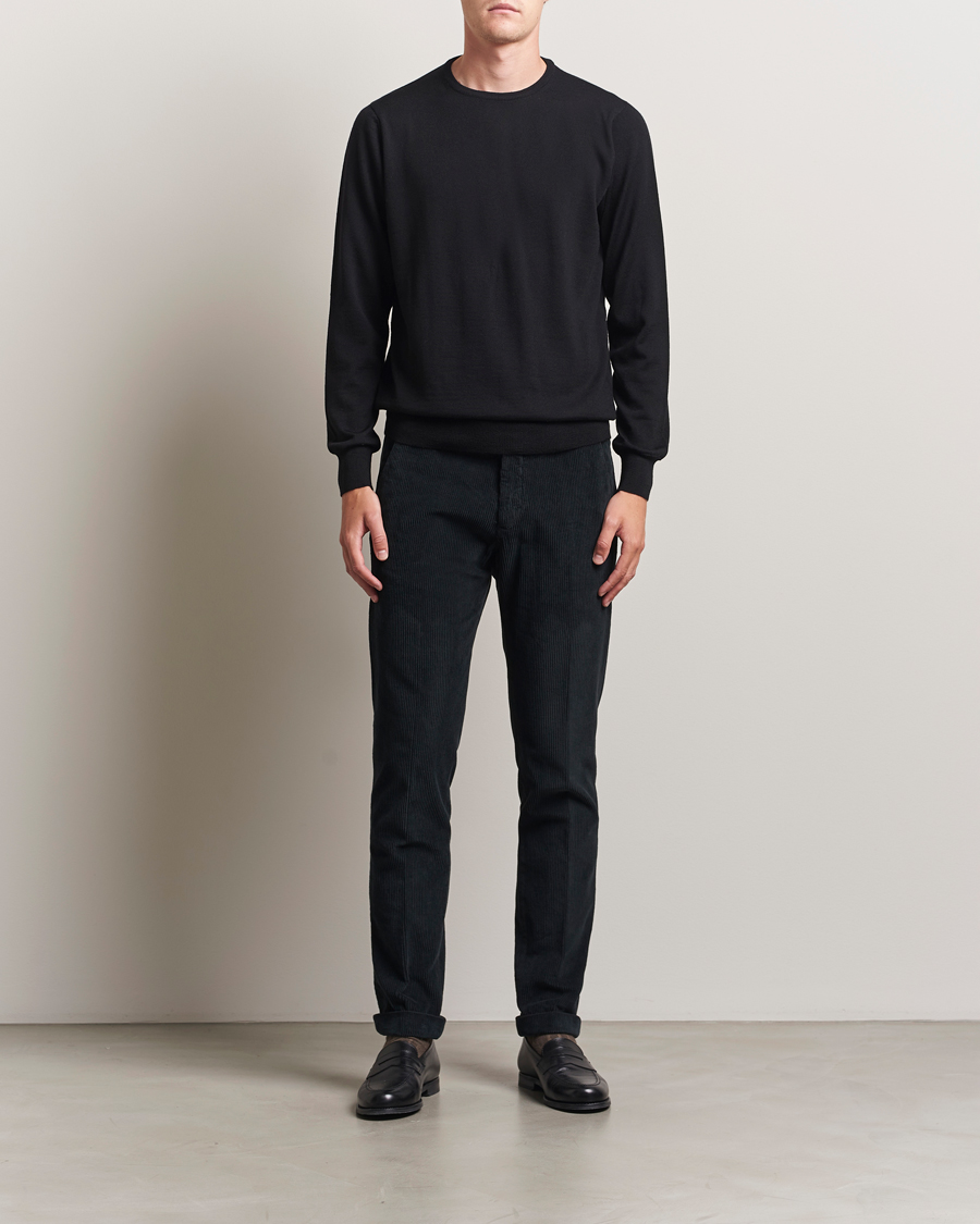 Homme | Pulls Et Tricots | Morgano | Extra Fine Merino Wool Crewneck Black