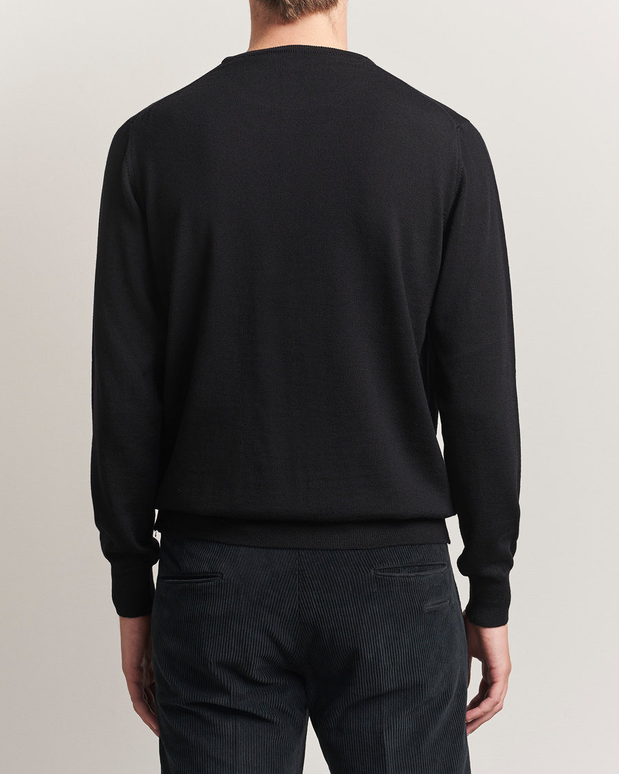 Homme | Pulls Et Tricots | Morgano | Extra Fine Merino Wool Crewneck Black