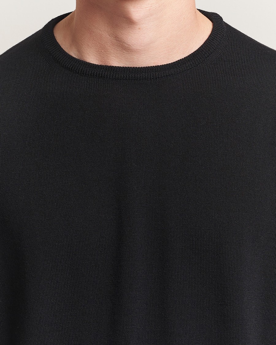 Homme | Pulls Et Tricots | Morgano | Extra Fine Merino Wool Crewneck Black