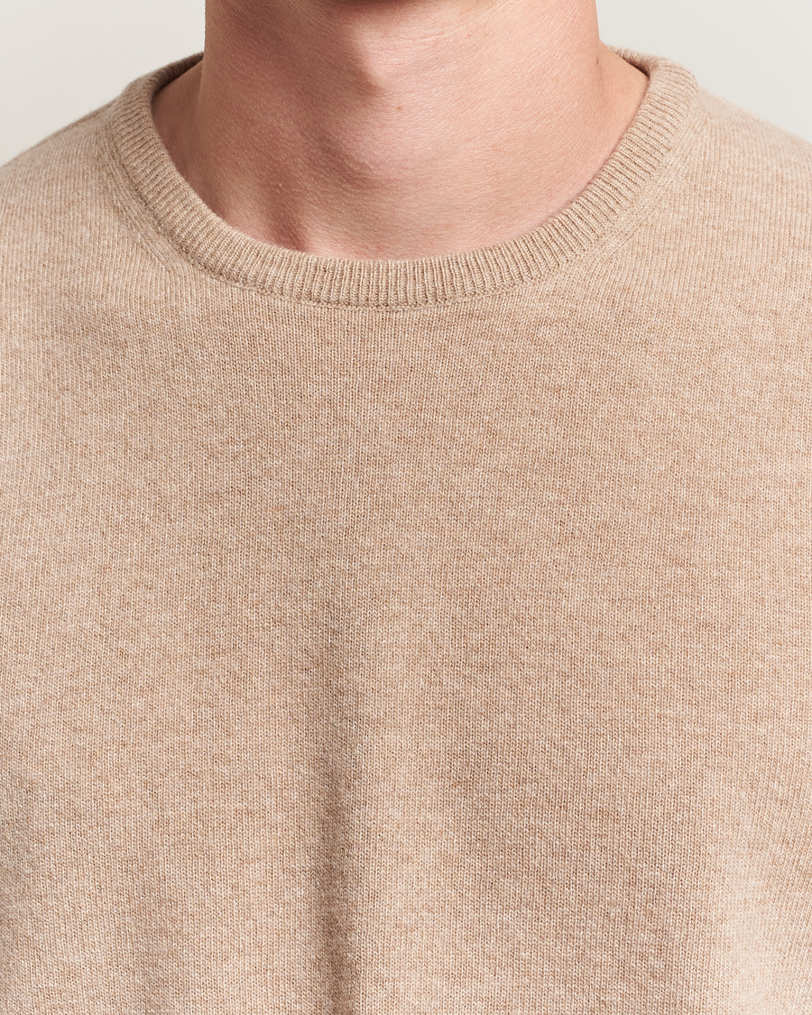 Homme | Pulls Et Tricots | Morgano | Wool/Cashmere Crewneck Beige