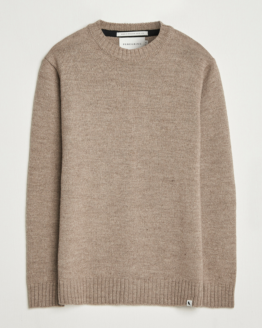 Homme | Pulls Et Tricots | Peregrine | Maker's Stitch Merino Crew Light Brown