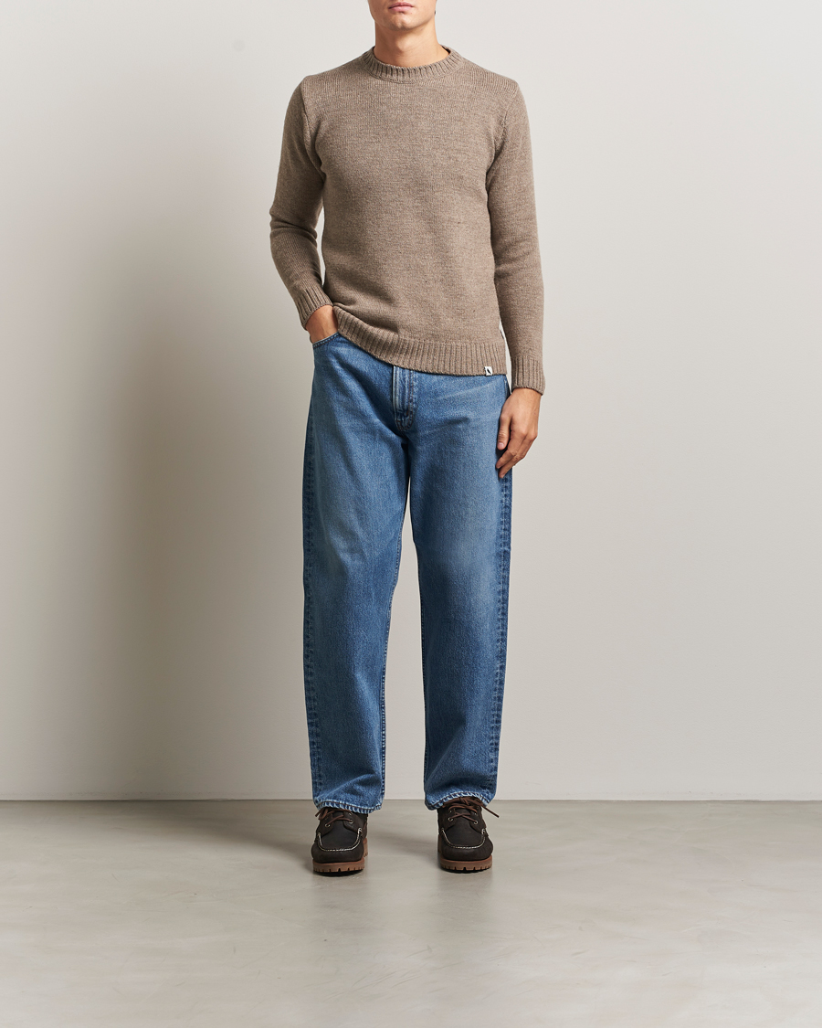 Homme | Pulls Et Tricots | Peregrine | Maker's Stitch Merino Crew Light Brown