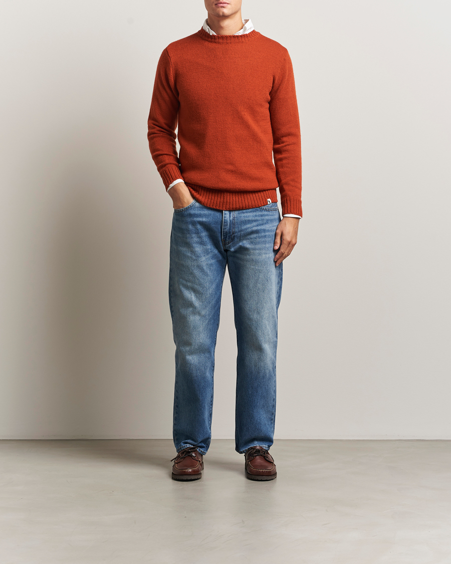 Homme | Pulls Et Tricots | Peregrine | Maker's Stitch Merino Crew Orange
