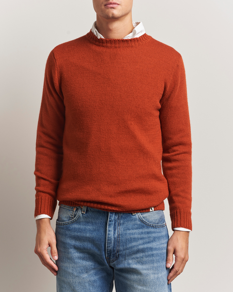 Homme | Pulls Et Tricots | Peregrine | Maker's Stitch Merino Crew Orange