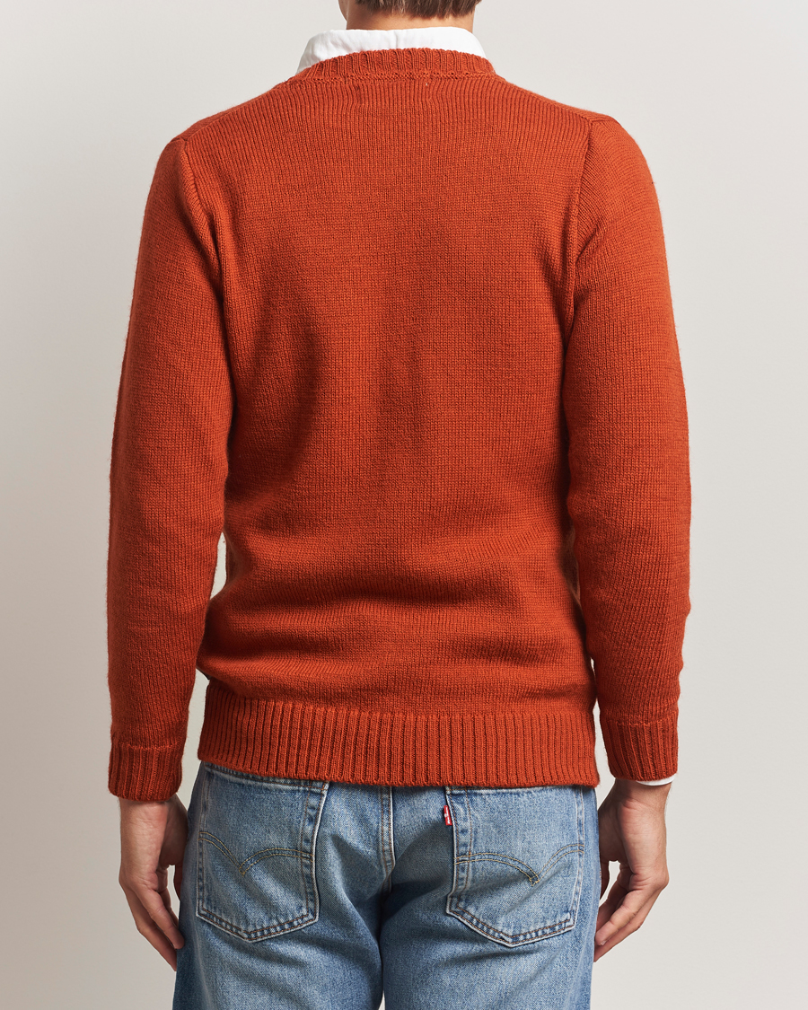 Homme | Pulls Et Tricots | Peregrine | Maker's Stitch Merino Crew Orange