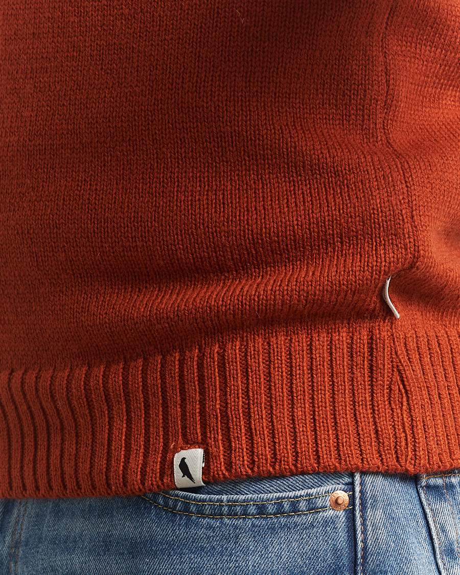 Homme | Pulls Et Tricots | Peregrine | Maker's Stitch Merino Crew Orange