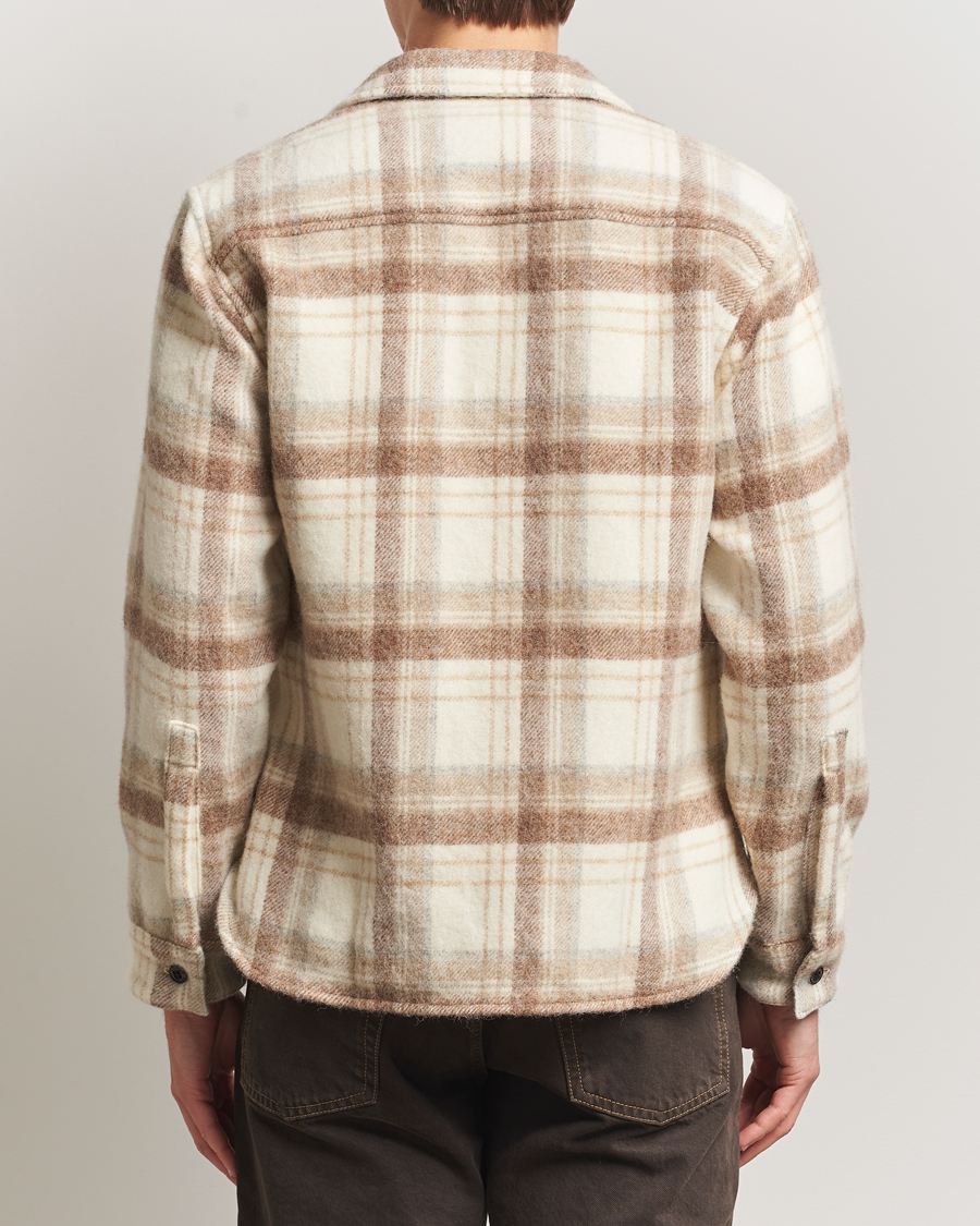 Homme | Chemises | Peregrine | Moon Wool Check Overshirt Beige