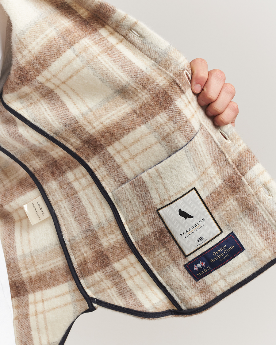 Homme | Chemises | Peregrine | Moon Wool Check Overshirt Beige