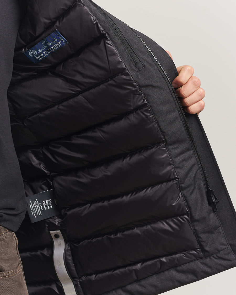 Homme | Manteaux Et Vestes | Scandinavian Edition | Axis Loro Piana Padded Coat Dark Grey Melange