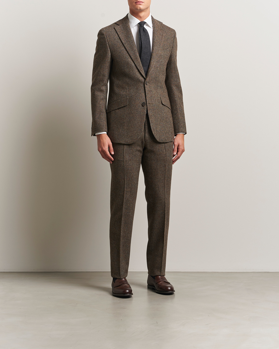 Homme | Blazers | Walker Slater | Edward Shetland Wool Donegal Blazer Dark Green