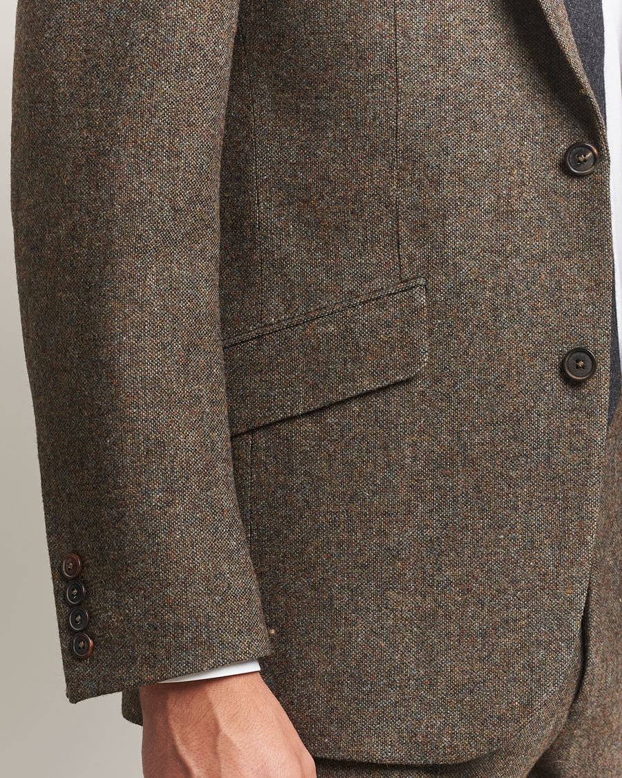 Homme | Blazers | Walker Slater | Edward Shetland Wool Donegal Blazer Dark Green