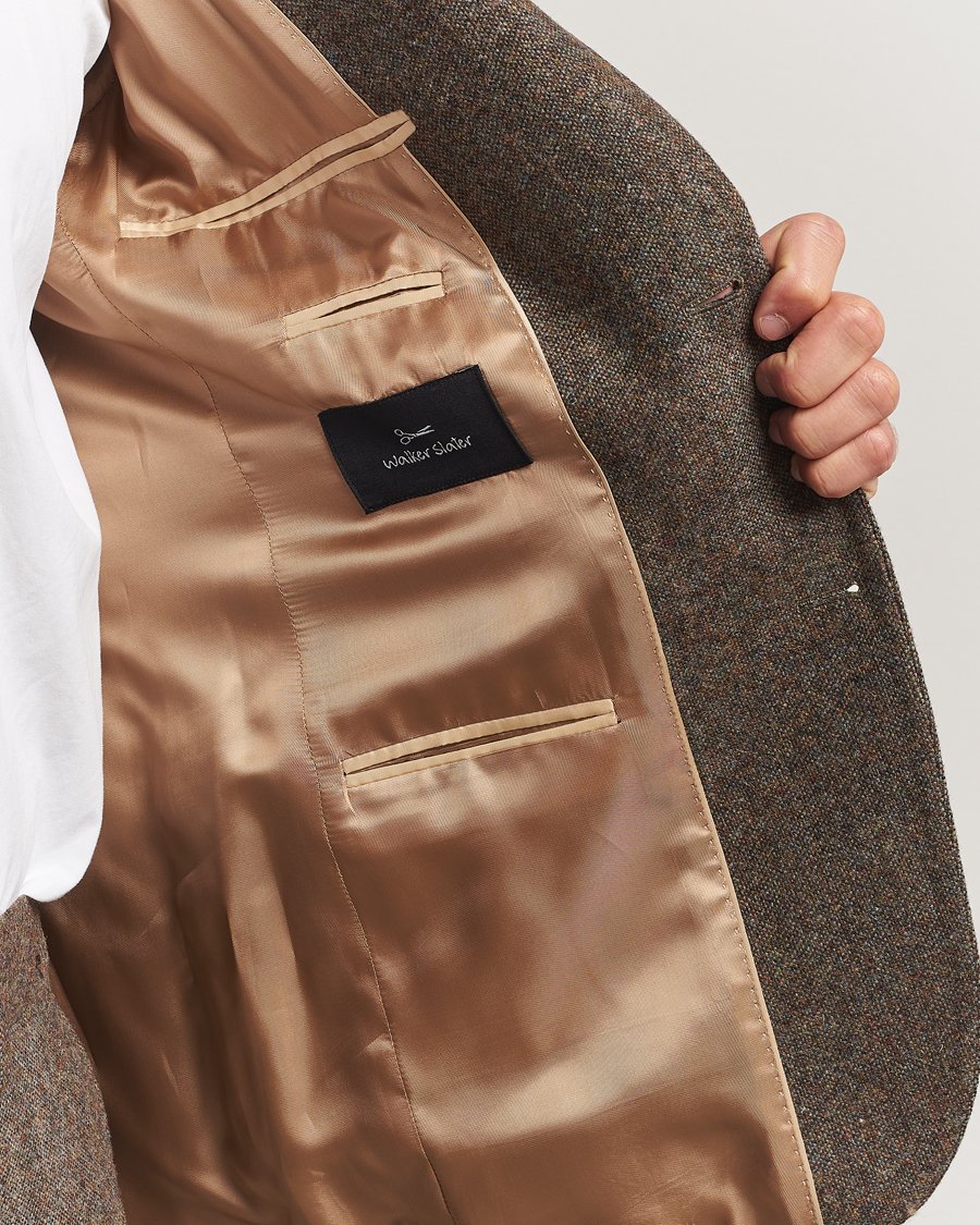 Homme | Blazers | Walker Slater | Edward Shetland Wool Donegal Blazer Dark Green