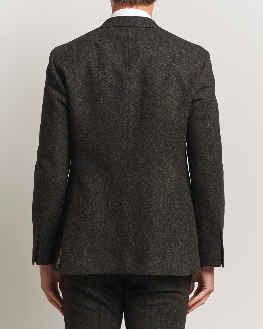 Homme | Blazers | Walker Slater | Edward Shetland Wool Donegal Blazer Dark Brown
