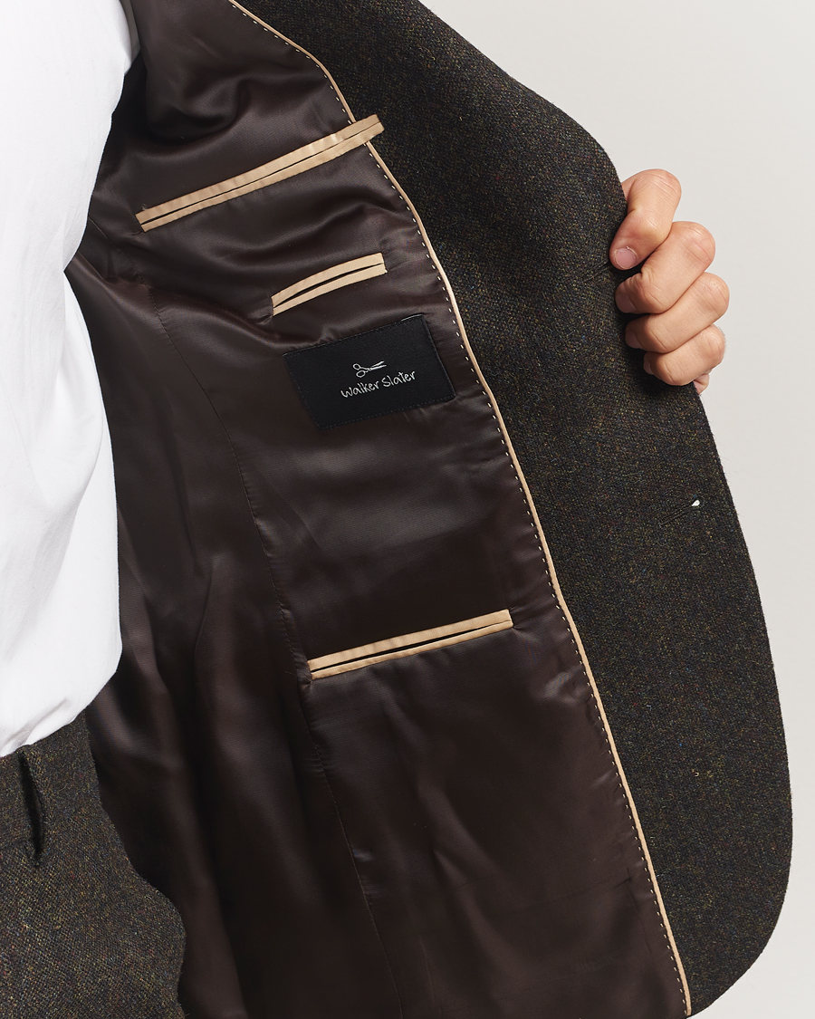 Homme | Blazers | Walker Slater | Edward Shetland Wool Donegal Blazer Dark Brown