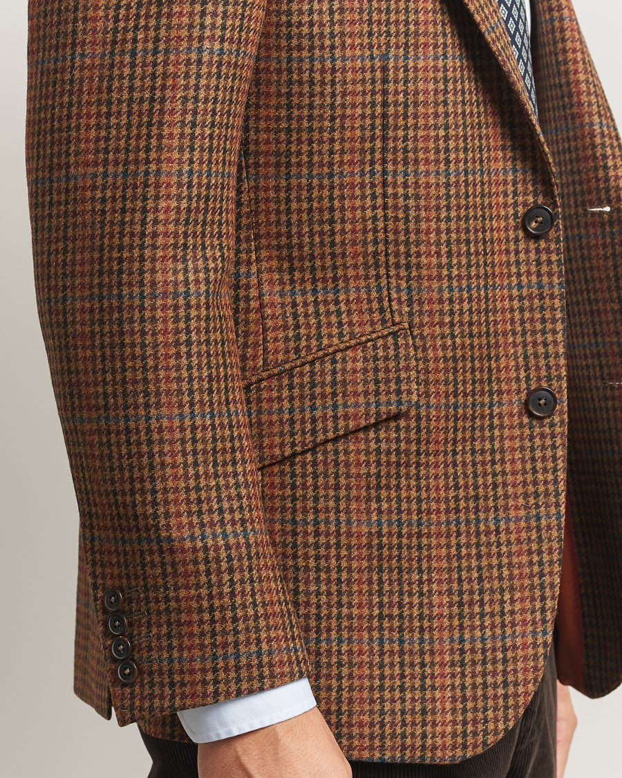 Homme | Blazers | Walker Slater | Edward Lambswool Dogtooth Blazer Brown