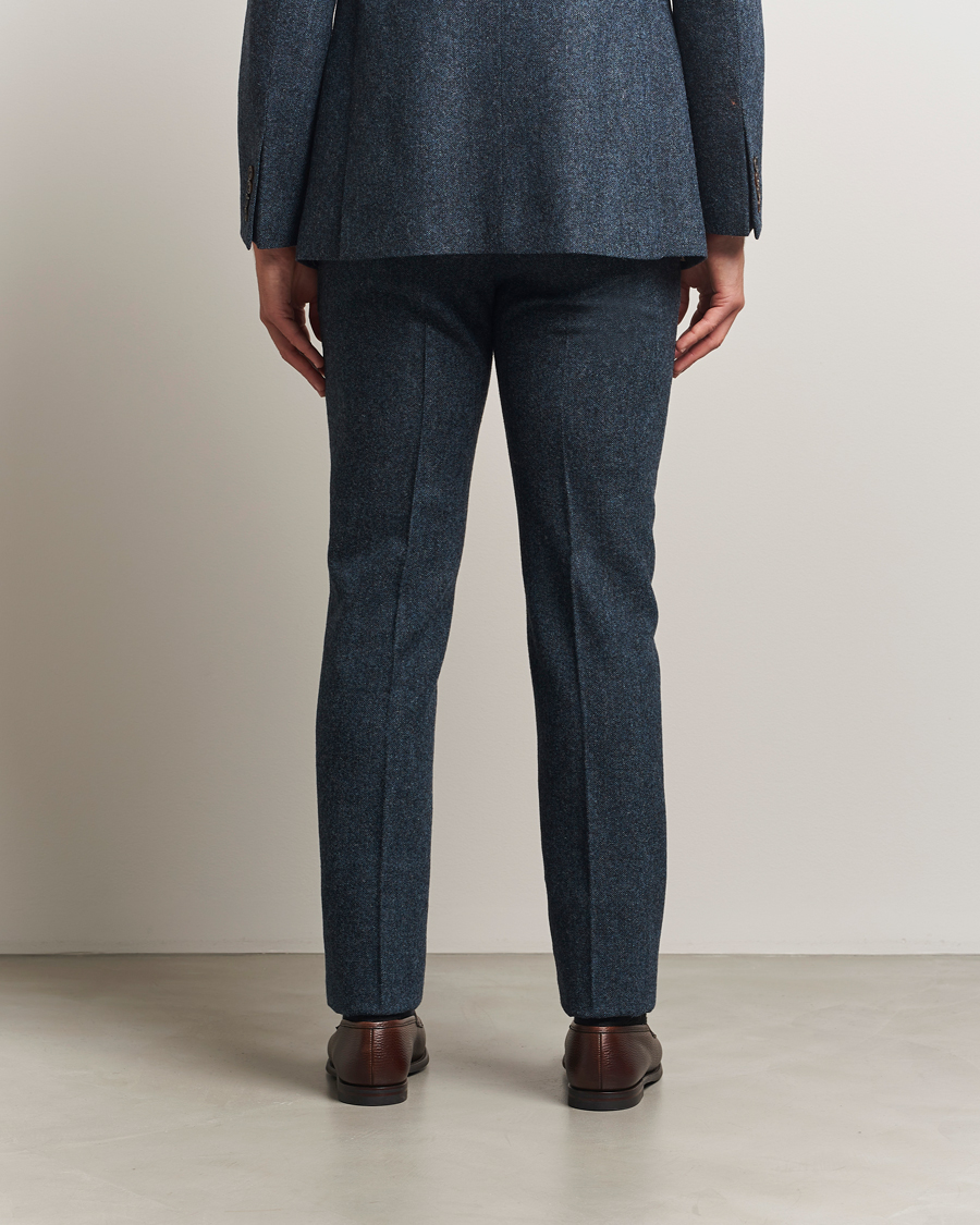 Homme | Pantalons | Walker Slater | Edward Shetland Wool Donegal Trousers Navy