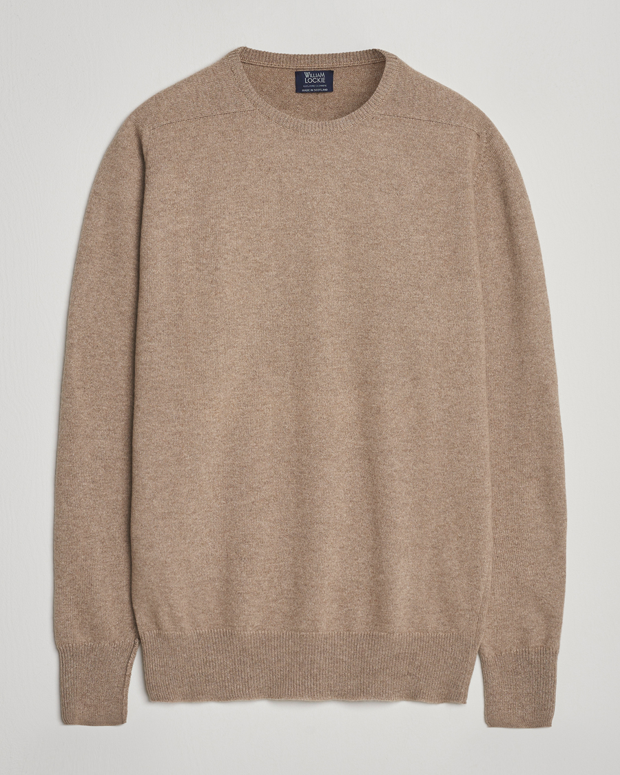 Homme | Pulls Et Tricots | William Lockie | Melrose Cashmere Crew Neck Dark Natural