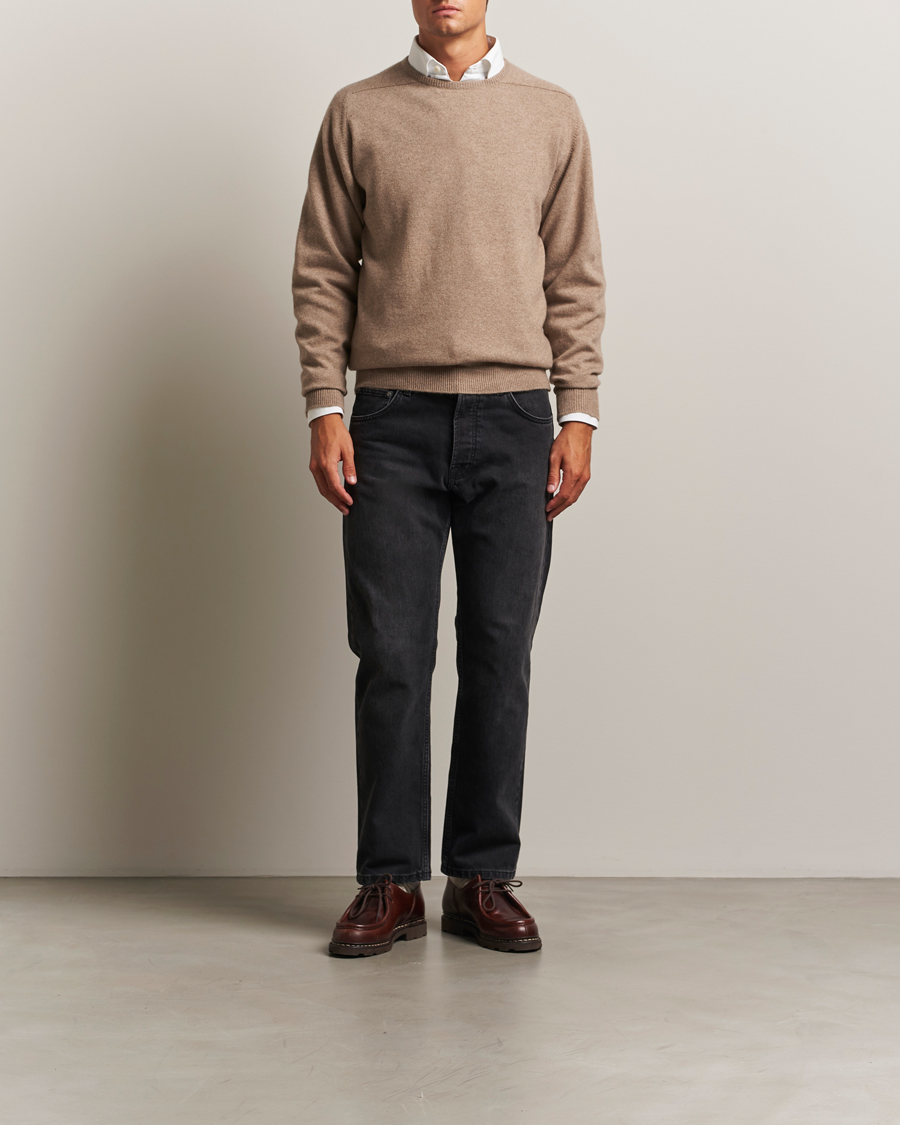 Homme | Pulls Et Tricots | William Lockie | Melrose Cashmere Crew Neck Dark Natural