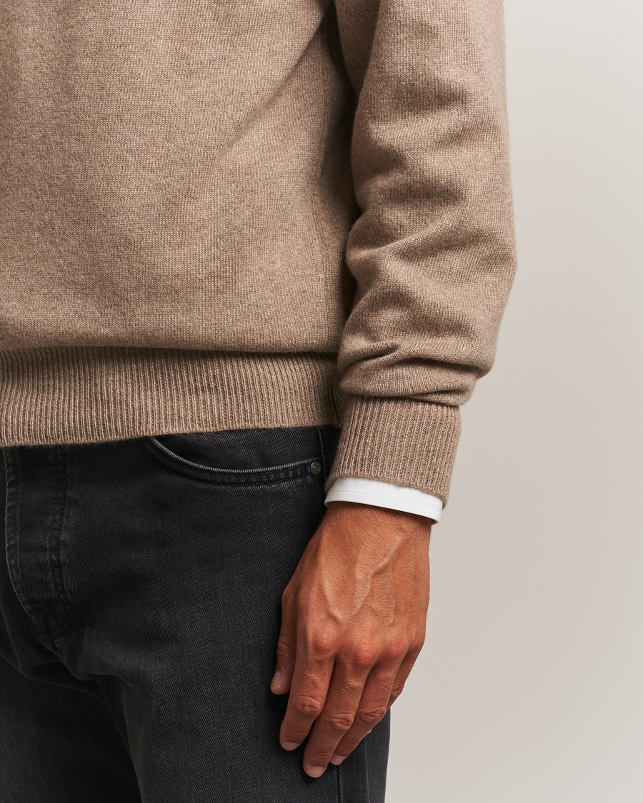 Homme | Pulls Et Tricots | William Lockie | Melrose Cashmere Crew Neck Dark Natural