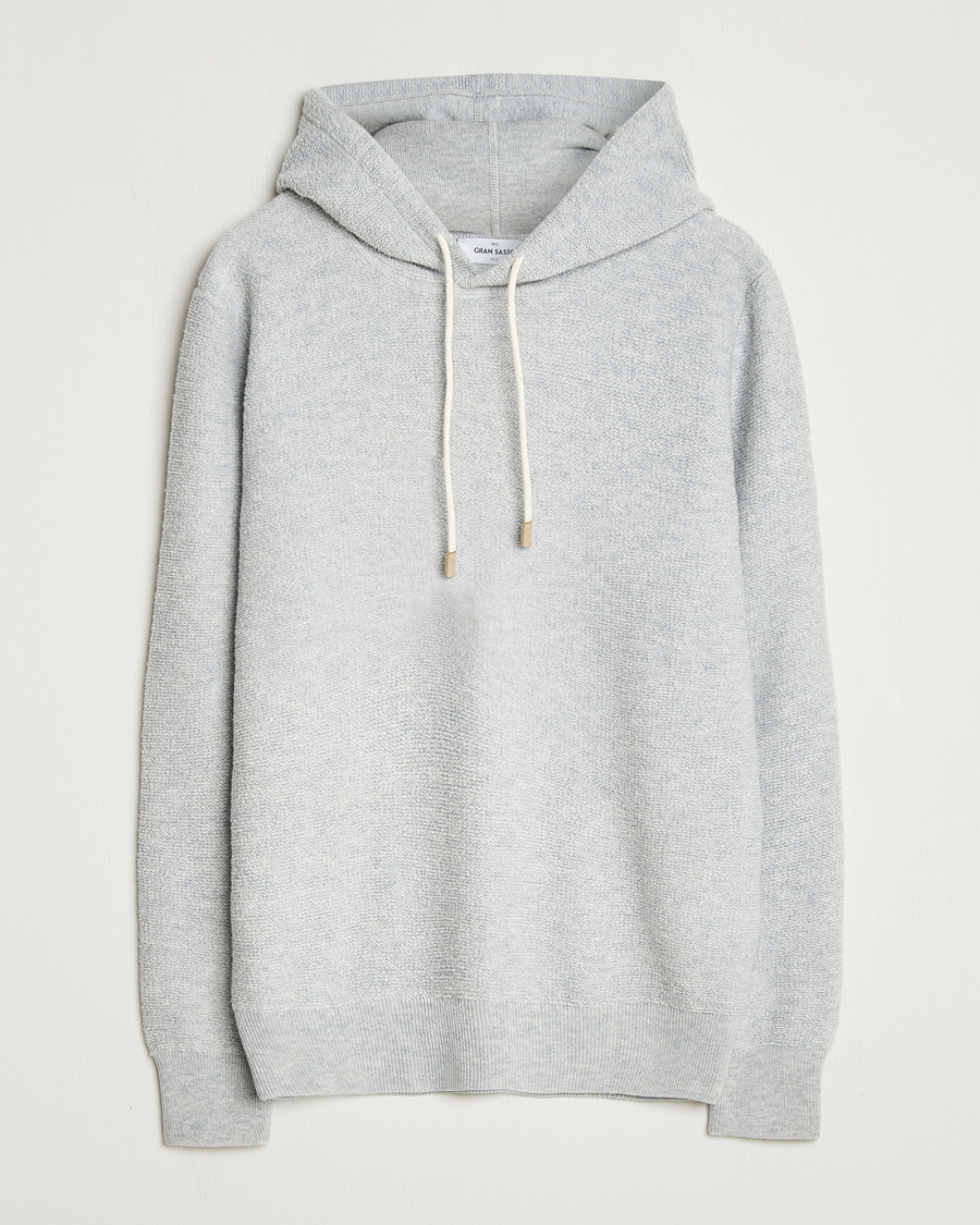Homme | Pulls Et Tricots | Gran Sasso | Boiled Wool Hoodie Light Grey Melange