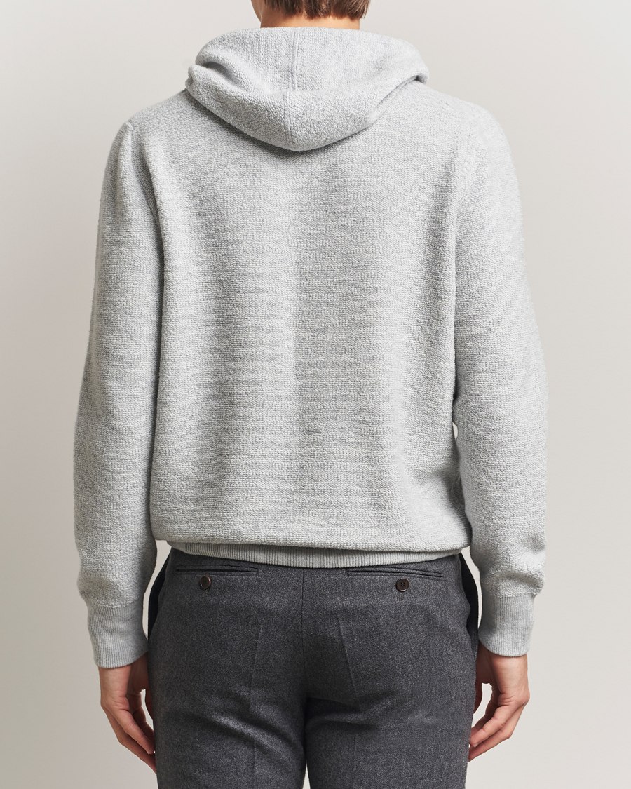 Homme | Pulls Et Tricots | Gran Sasso | Boiled Wool Hoodie Light Grey Melange