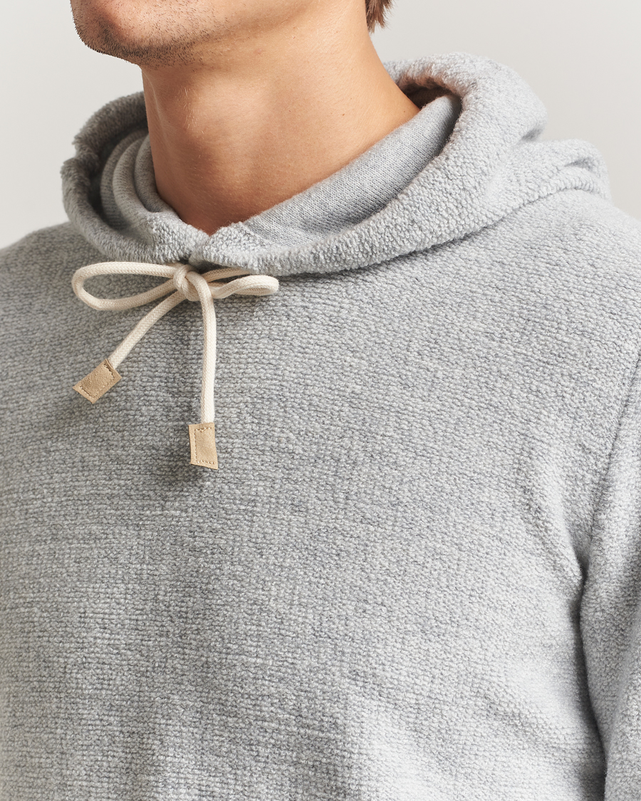 Homme | Pulls Et Tricots | Gran Sasso | Boiled Wool Hoodie Light Grey Melange