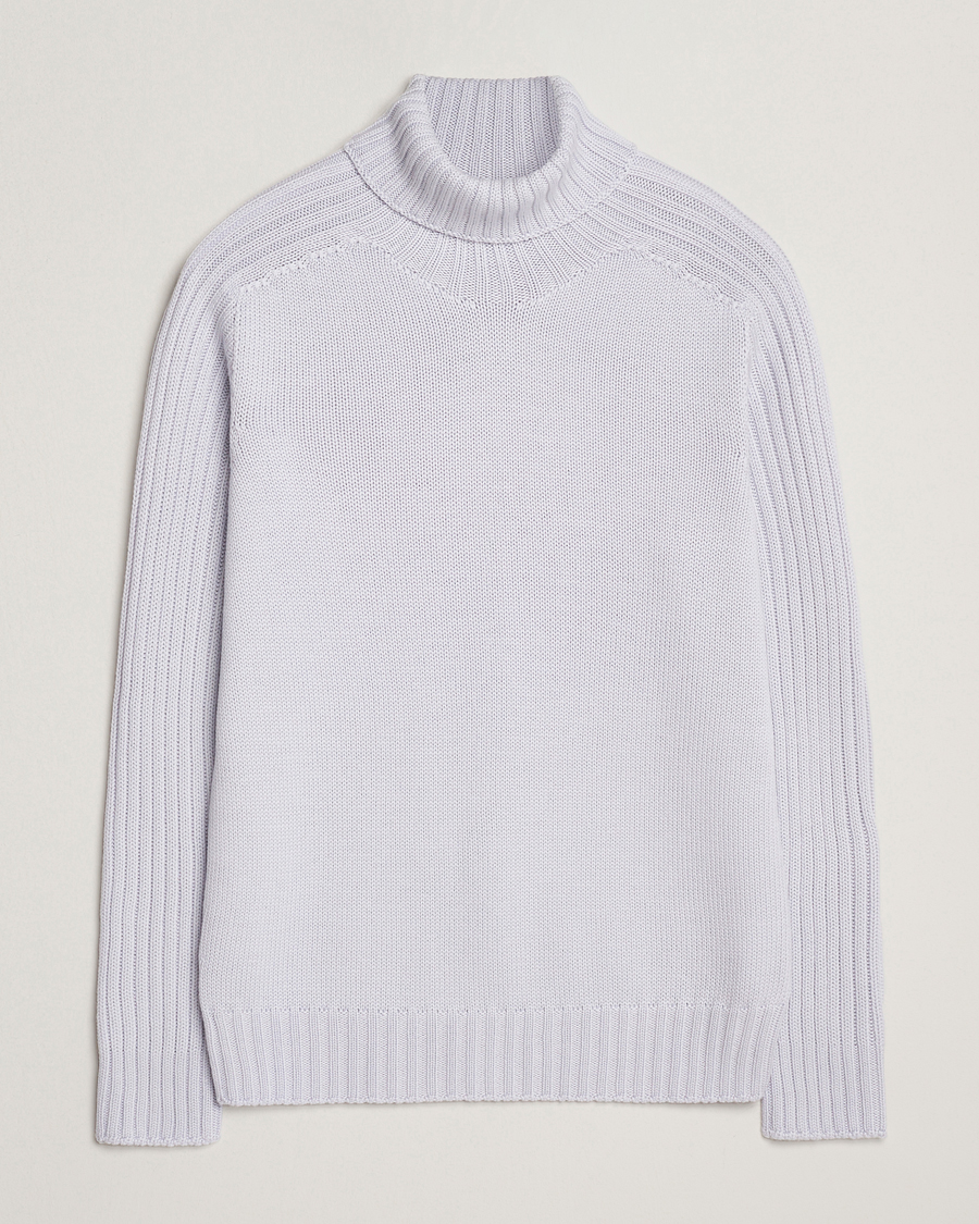 Homme | Pulls Et Tricots | Gran Sasso | Rainwool Rollneck Light Purple Melange