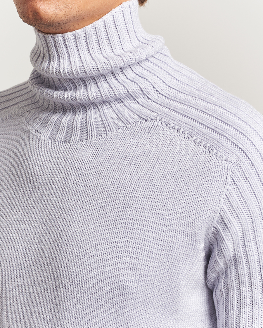 Homme | Pulls Et Tricots | Gran Sasso | Rainwool Rollneck Light Purple Melange