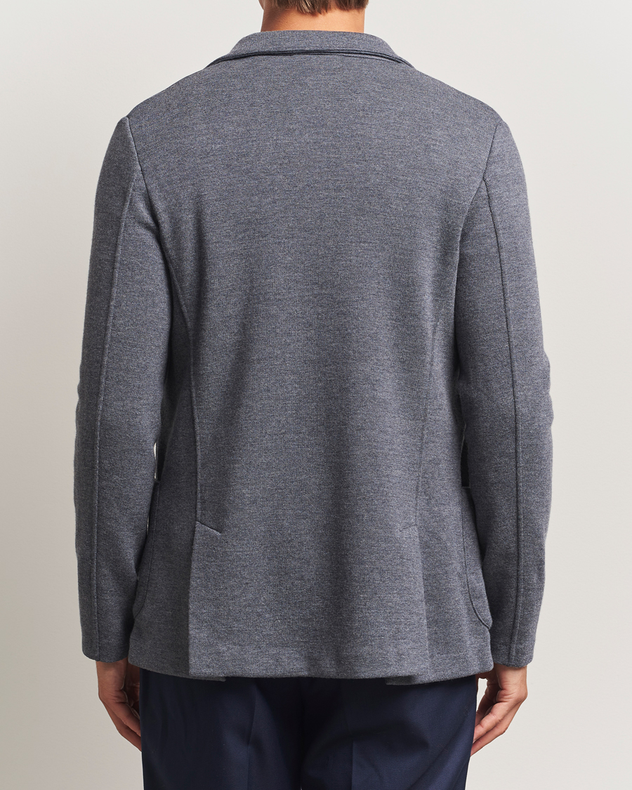 Homme | Blazers | Gran Sasso | Rainwool Knitted Blazer Grey Melange