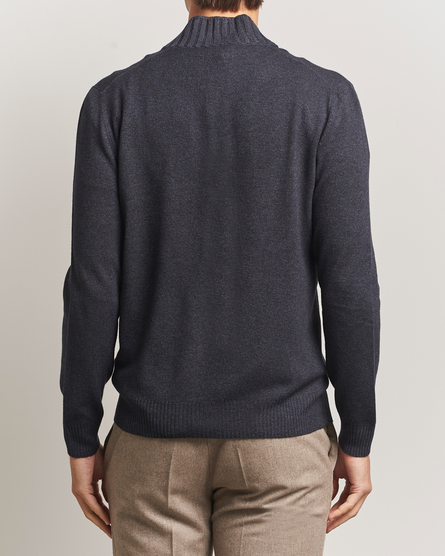 Homme | Pulls Et Tricots | Gran Sasso | Wool/Cashmere Washed Full Zip Asphalt