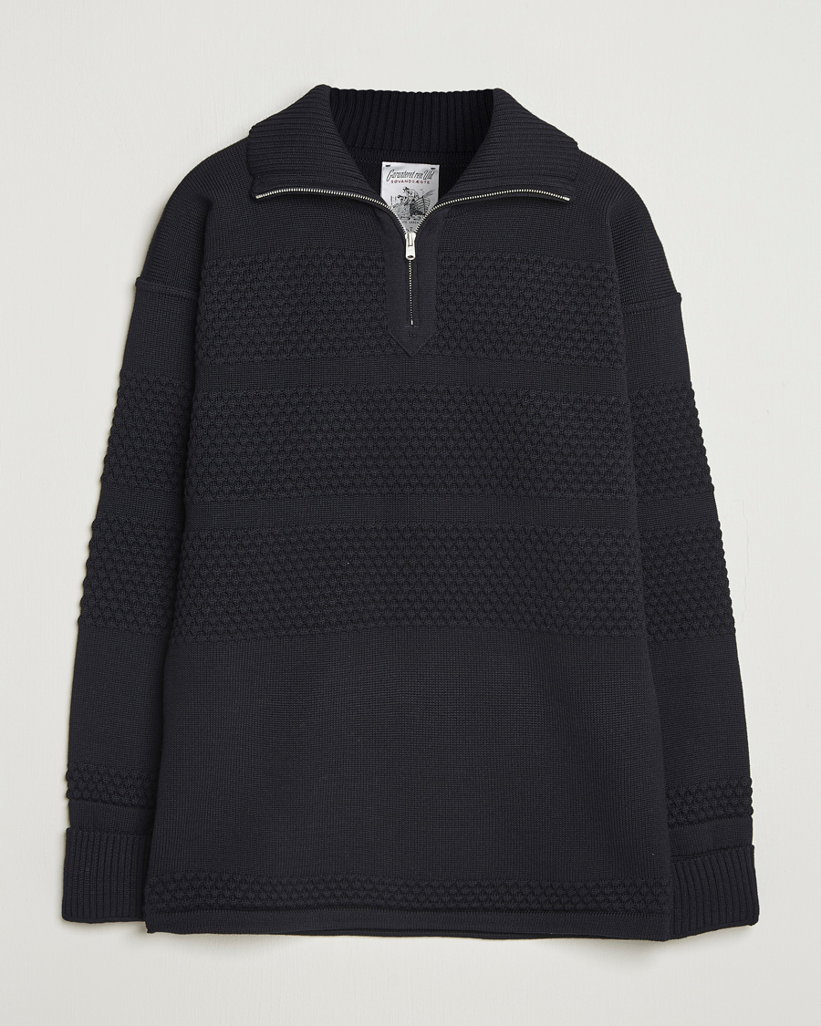 Homme | Pulls Et Tricots | S.N.S. Herning | Fisherman Short Zip Navy Blue