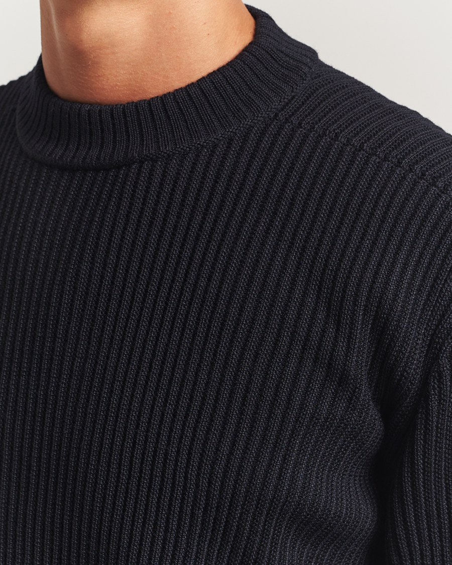 Homme | Pulls Et Tricots | S.N.S. Herning | Fender Wool Crew Neck Navy