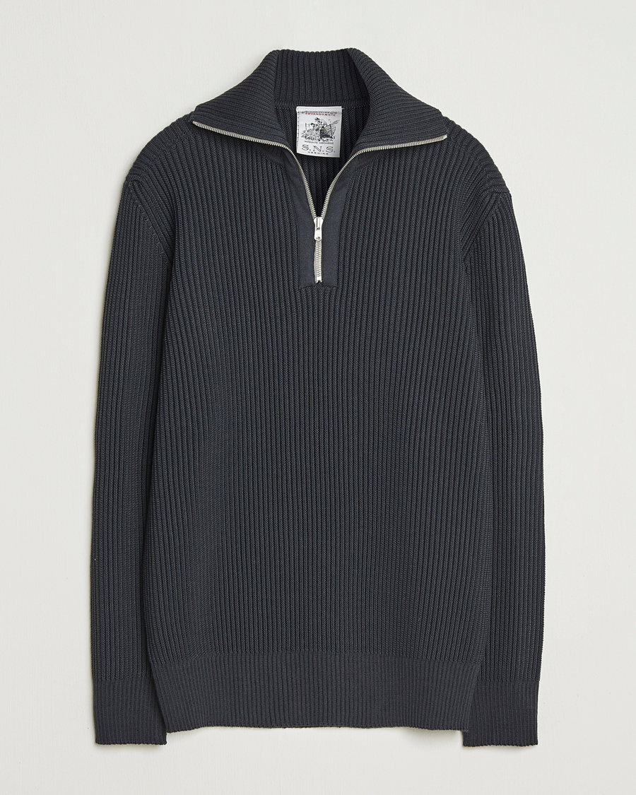 Homme | Pulls Et Tricots | S.N.S. Herning | Fender Wool Half-Zip Molten Grey