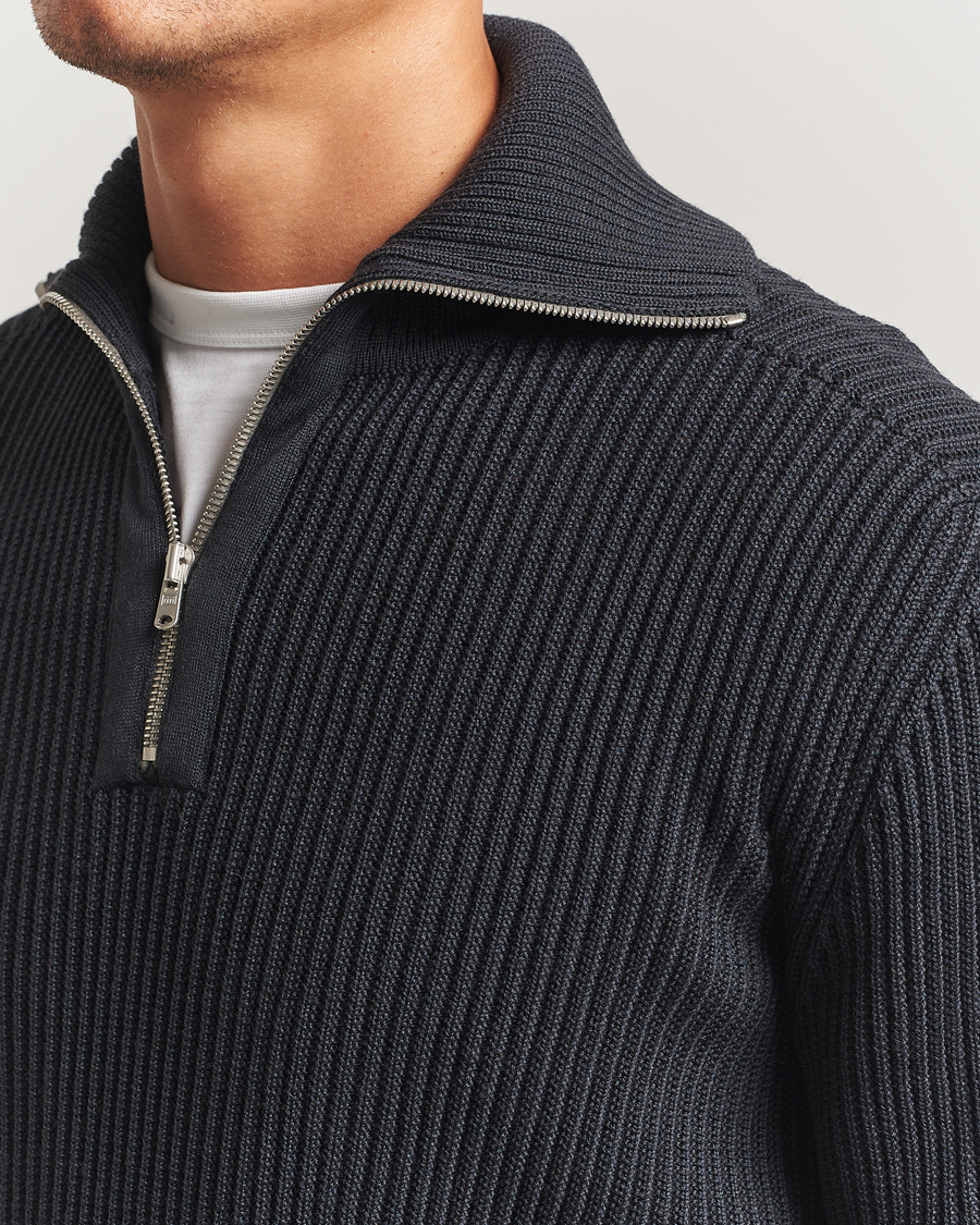 Homme | Pulls Et Tricots | S.N.S. Herning | Fender Wool Half-Zip Molten Grey