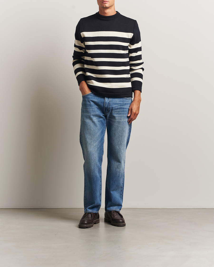 Homme | Pulls Et Tricots | S.N.S. Herning | Given Wool Crew Neck Navy/White