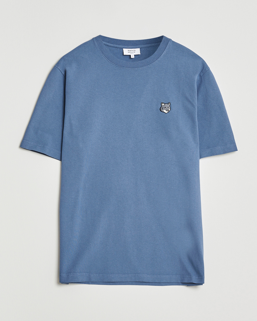Homme | T-shirts | Maison Kitsuné | Grey Fox Head T-Shirt Seine Blue
