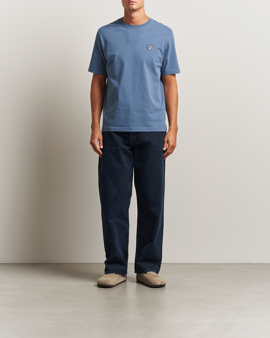 Homme | T-shirts | Maison Kitsuné | Grey Fox Head T-Shirt Seine Blue