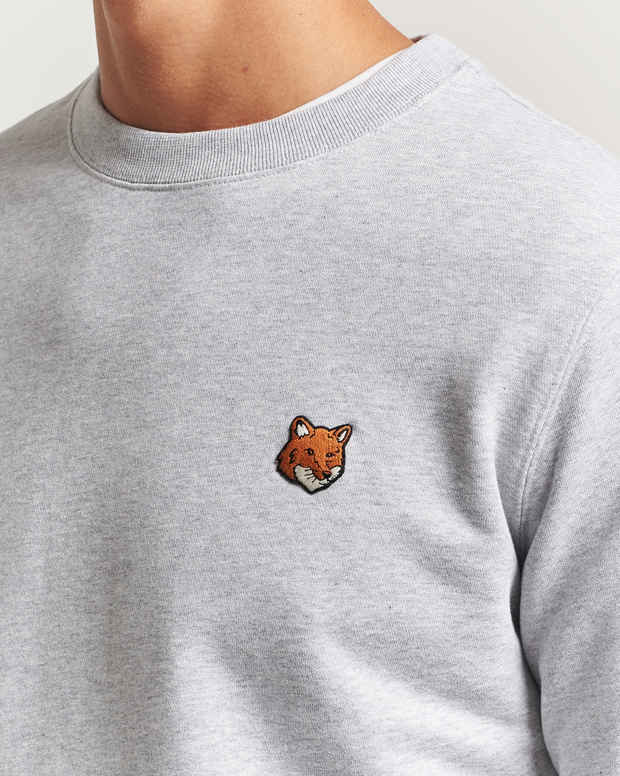 Homme | Pulls Et Tricots | Maison Kitsuné | Fox Head Sweatshirt Light Grey Melange