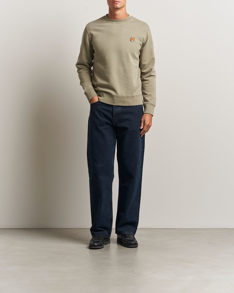 Homme | Pulls Et Tricots | Maison Kitsuné | Fox Head Sweatshirt Laurel Green