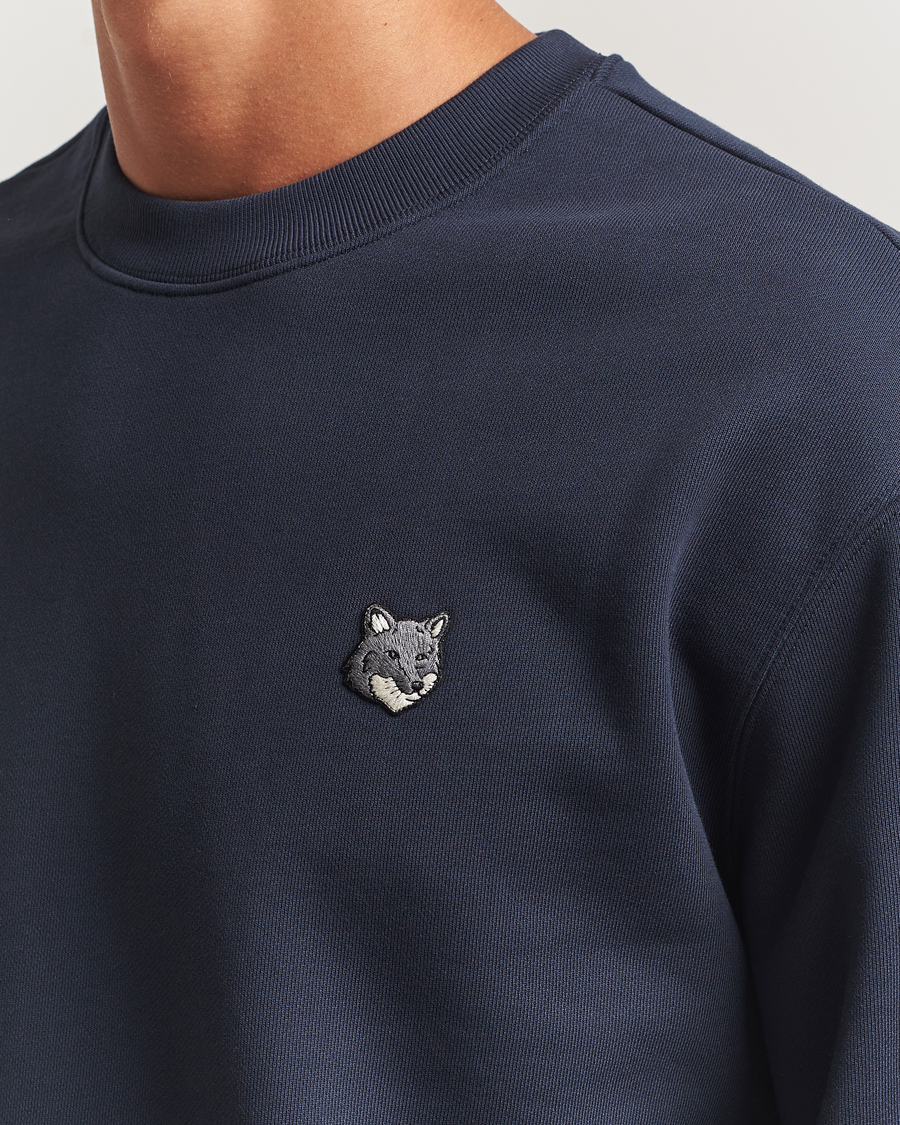Homme | Pulls Et Tricots | Maison Kitsuné | Grey Fox Head Sweatshirt Classic Navy