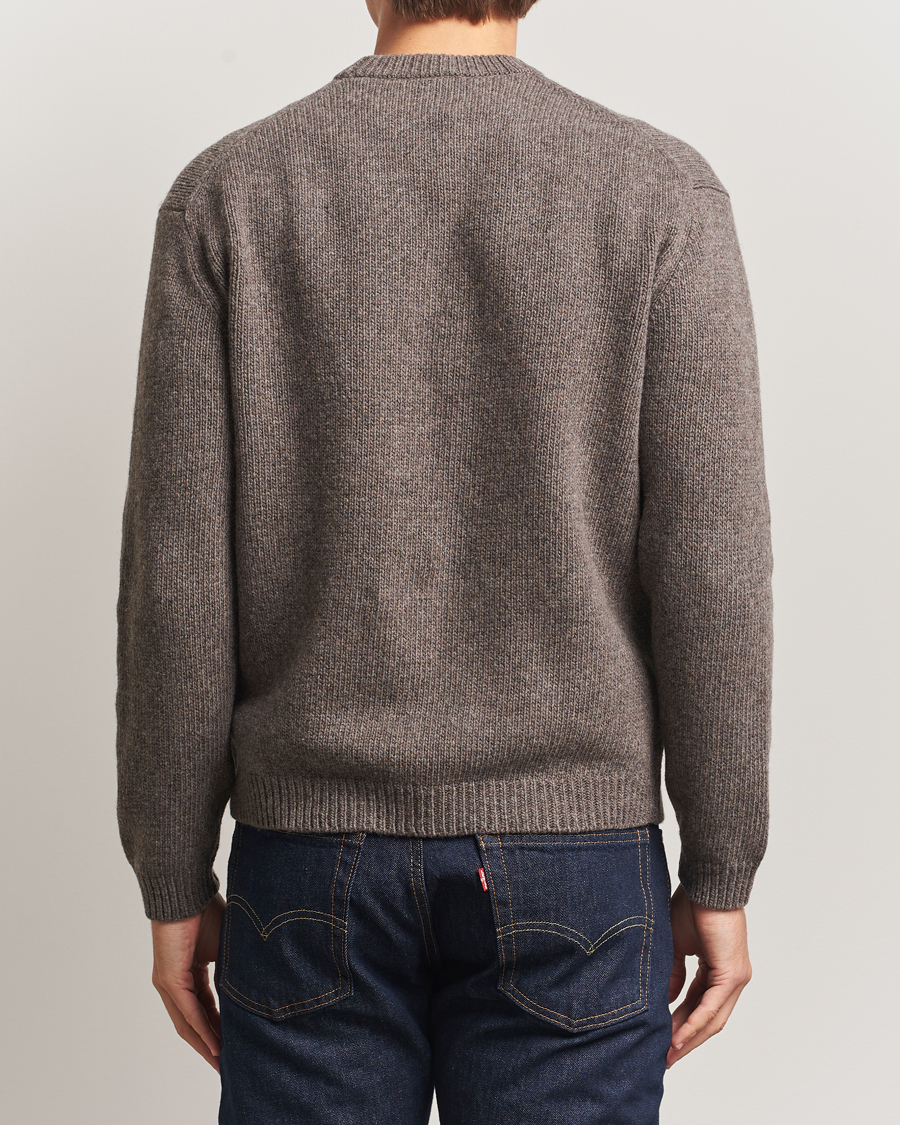 Homme | Pulls Et Tricots | Maison Kitsuné | Dressed Fox Wool Knitted Sweater Dark Grey Melange