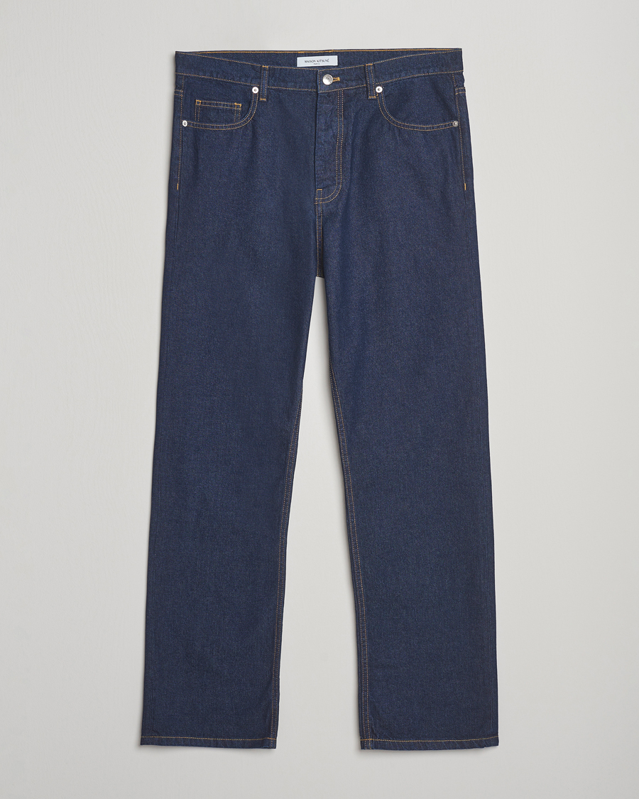 Homme | Jeans | Maison Kitsuné | Straight Fit Japanese Denim Jeans Indigo