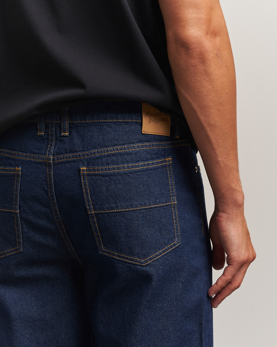 Homme | Jeans | Maison Kitsuné | Straight Fit Japanese Denim Jeans Indigo