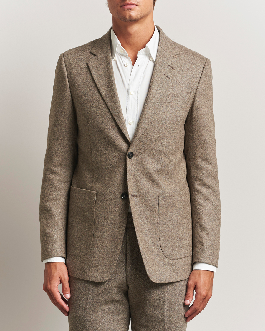 Homme | Blazers | Tiger of Sweden | Justin Brushed Wool Blazer Burlywood