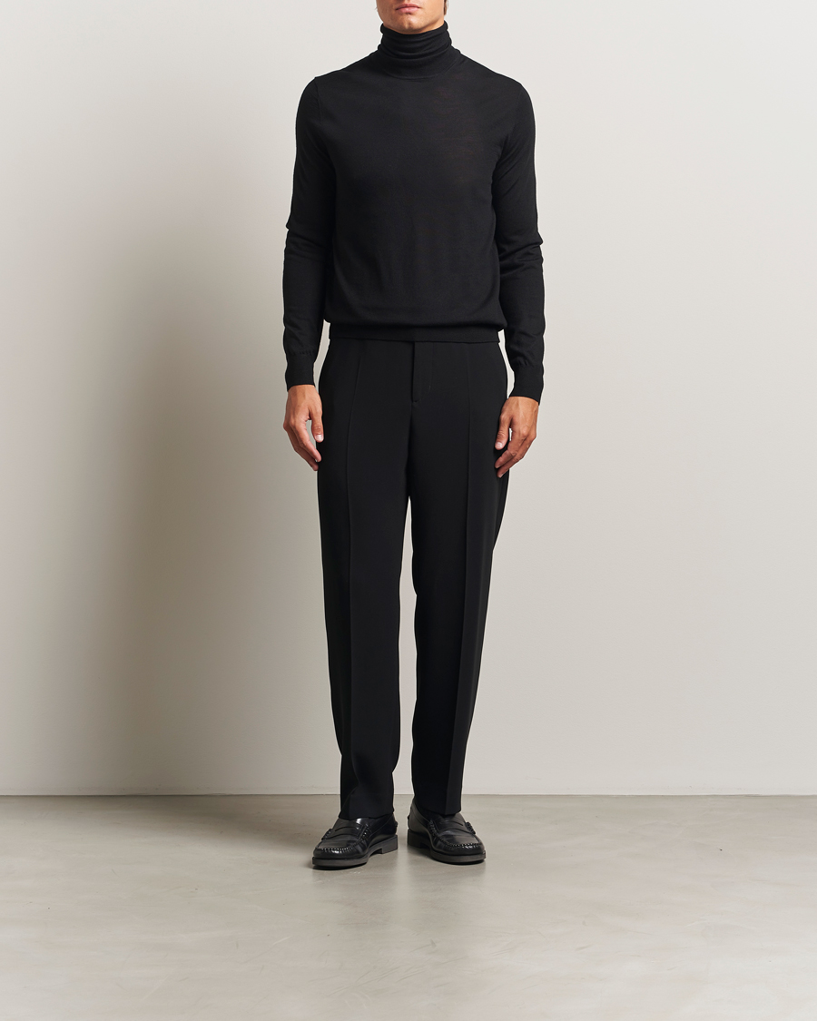 Homme | Pulls Et Tricots | Tiger of Sweden | Nevile Extra Fine Merino Polo Black