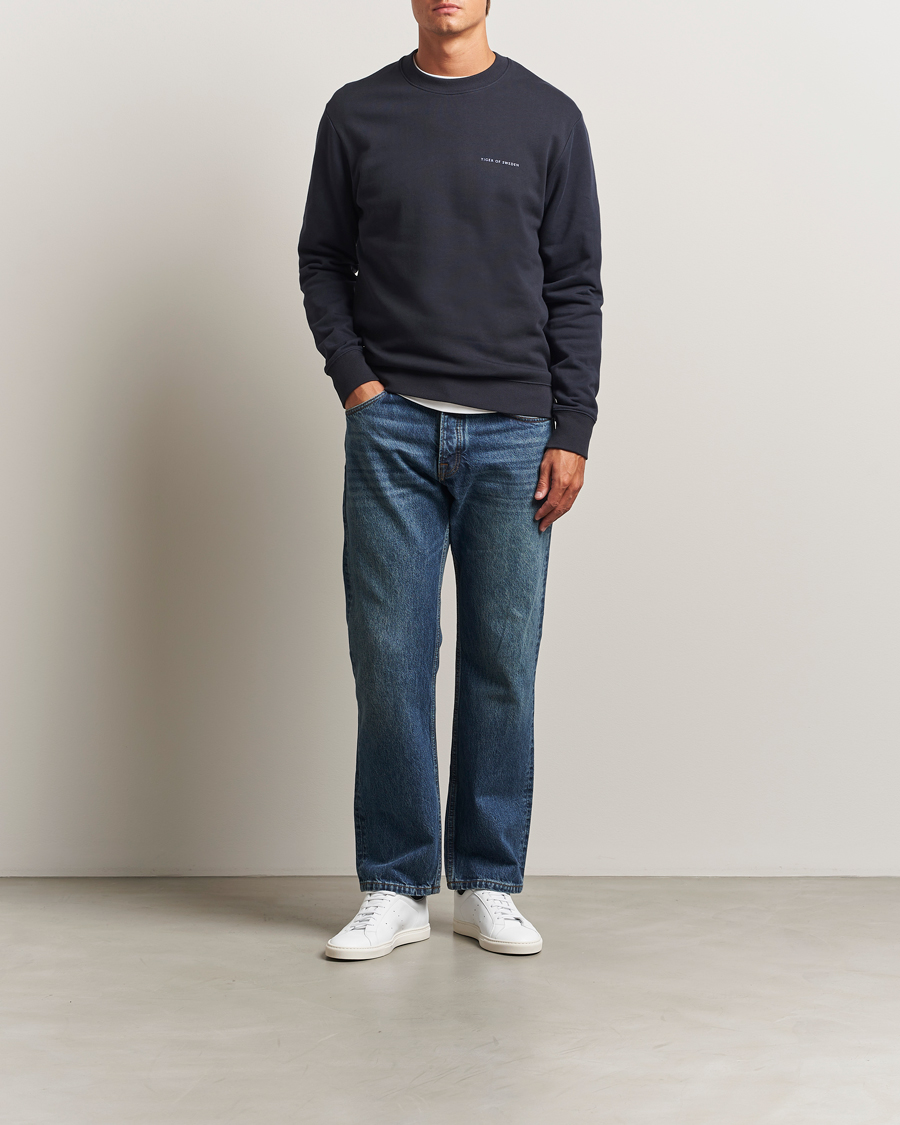 Homme | Pulls Et Tricots | Tiger of Sweden | Emerson Crew Neck Sweatshirt Light Ink